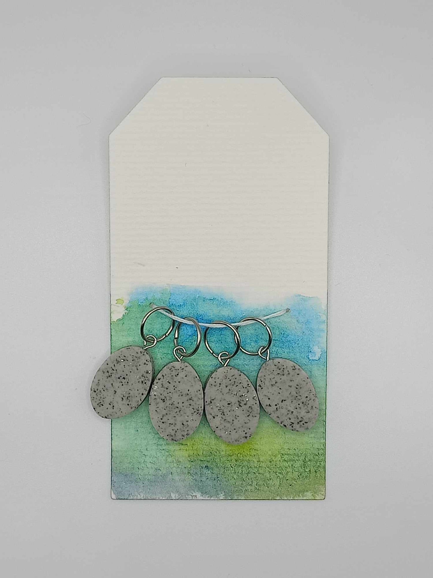Concrete Oval Polymer Clay Stitch Markers